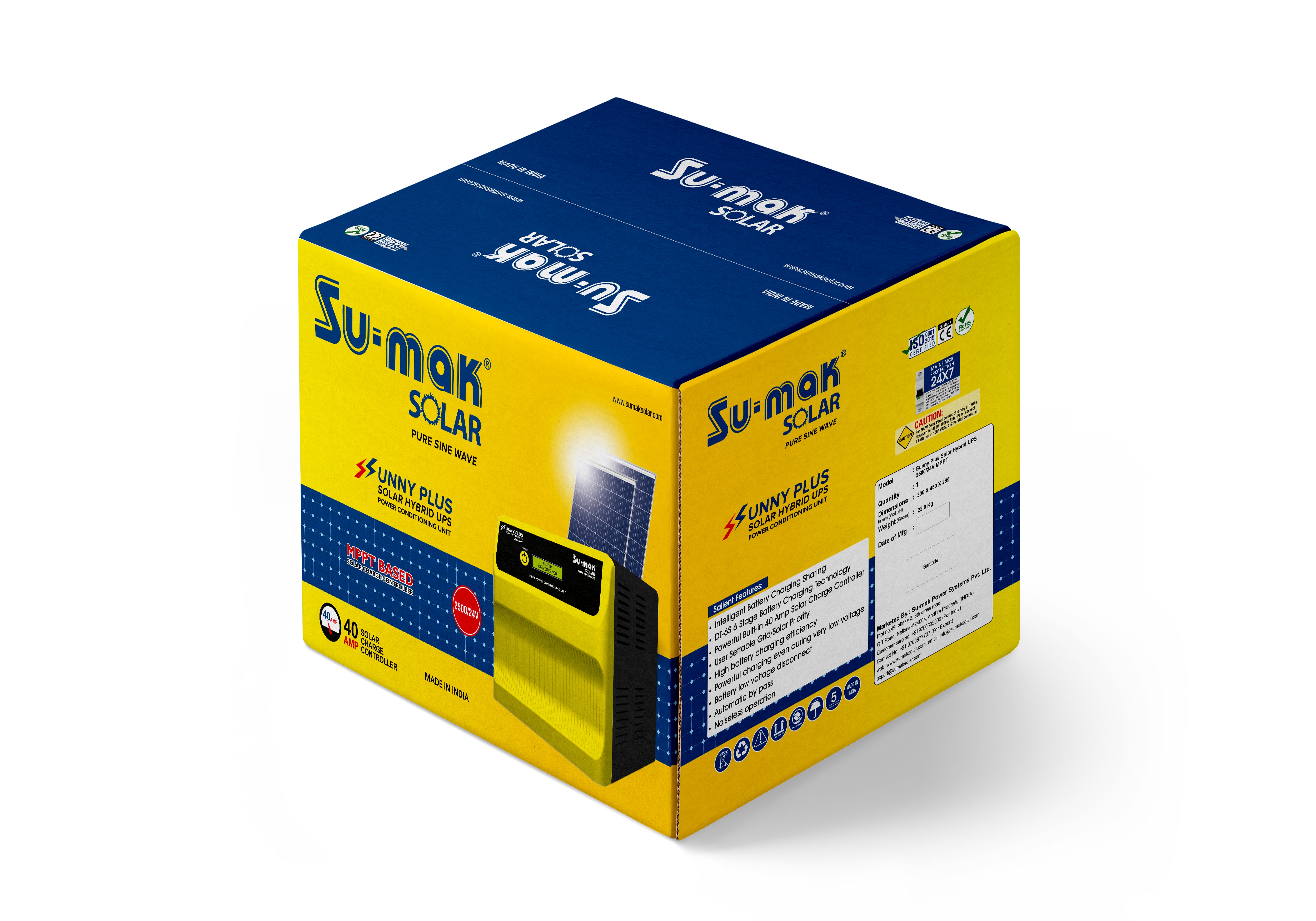 SUMAK INVERTER SUNNY + 2500VA/24V MPPT