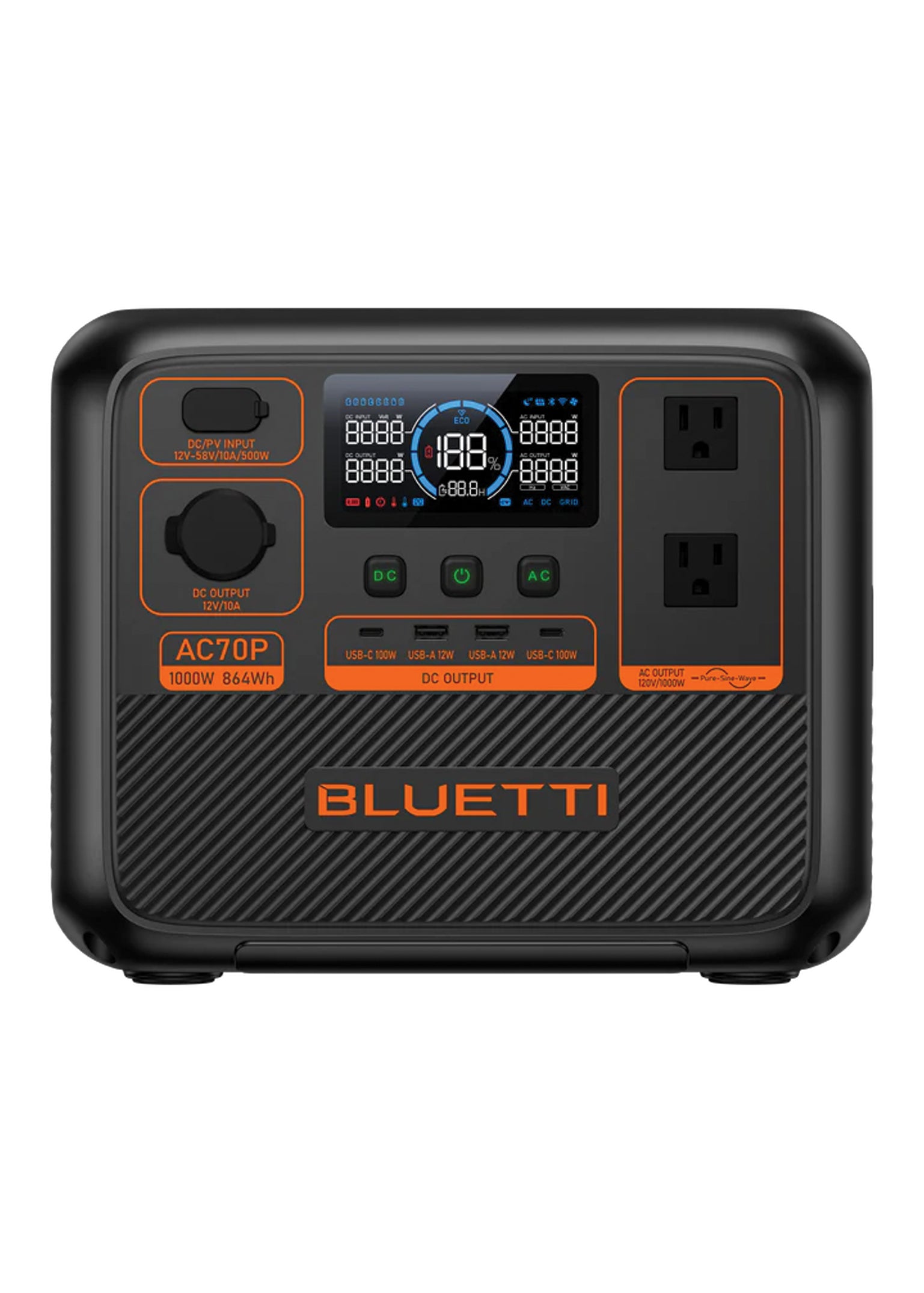 BLUETTI PORTABLE POWER STATION AC70P (1000W)