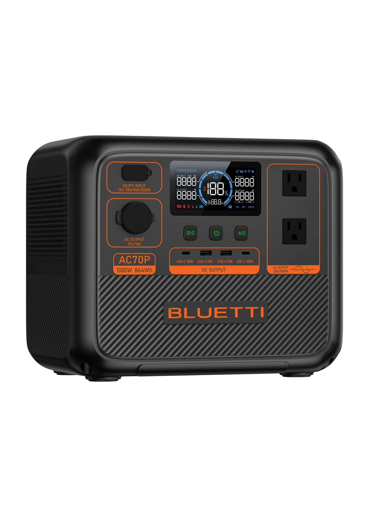 BLUETTI PORTABLE POWER STATION AC70P (1000W)